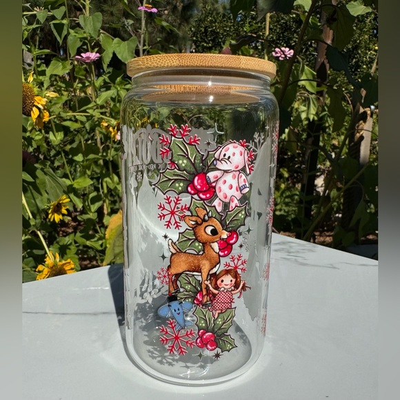 Rudolph the red nosed reindeer and Misfits Libbey can glass tumbler 16oz - Picture 3 of 4